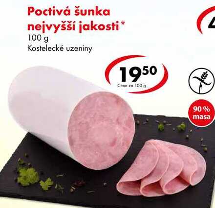 Poctivá šunka nejvyšší jakosti, 100 g