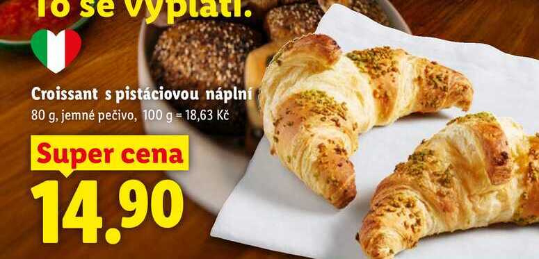 Croissant s pistáciovou náplní 80 g
