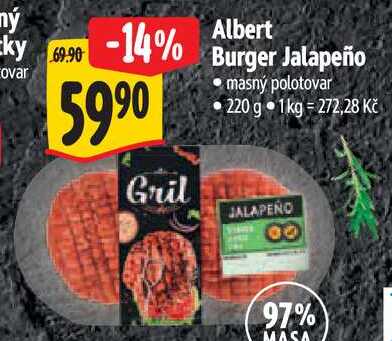 Albert Burger Jalapeño, 220 g