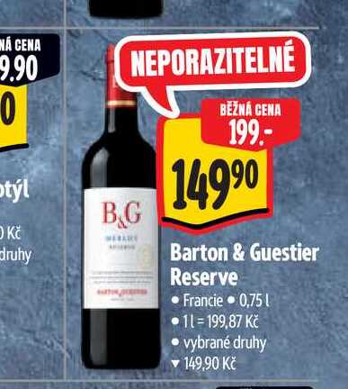 Barton & Guestier Reserve 0,75 l