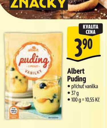 Albert Puding příchuť vanilka 37 g