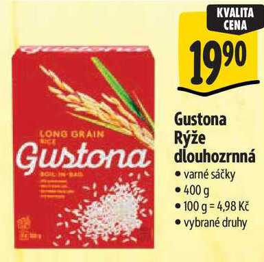 Gustona Rýže dlouhozrnná, 400 g