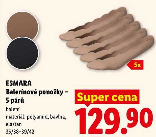 ESMARA Balerínové ponožky - 5 párů