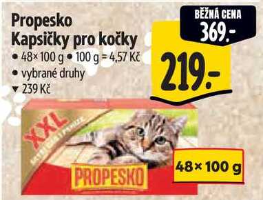 Propesko Kapsičky pro kočky, 48x 100 g