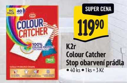 K2r Colour Catcher Stop obarvení prádla, 40 ks