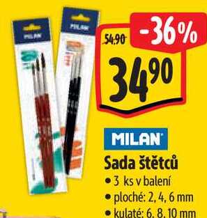 Sada štětců, 3 ks