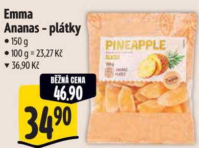 Emma Ananas - plátky, 150 g