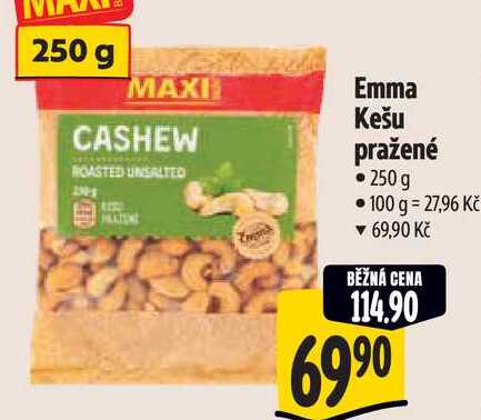 Emma Kešu pražené, 250 g