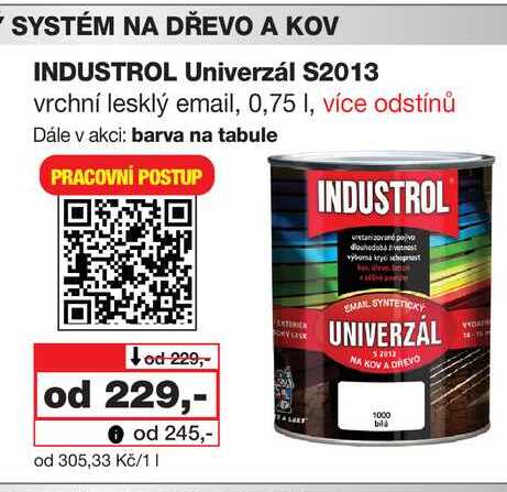 INDUSTROL Univerzál S2013 vrchní lesklý email, 0,75l