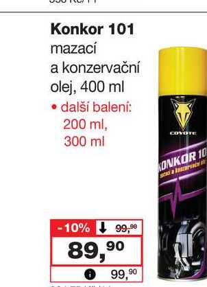 Konkor 101 mazací a konzervační olej, 400 ml 