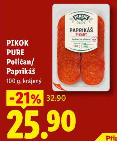 PIKOK PURE Poličan/ Paprikáš, 100 g