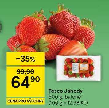 Tesco Jahody, 500 g, balené