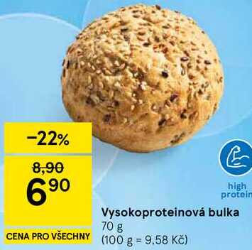 Vysokoproteinová bulka, 70 g