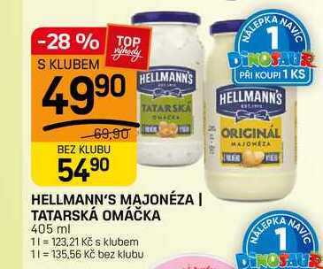 HELLMANN'S MAJONÉZA | TATARSKÁ OMÁČKA 405 ml