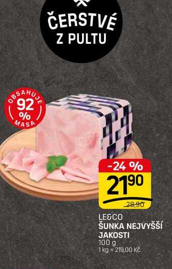 ŠUNKA NEJVYŠŠÍ JAKOSTI 100 g 