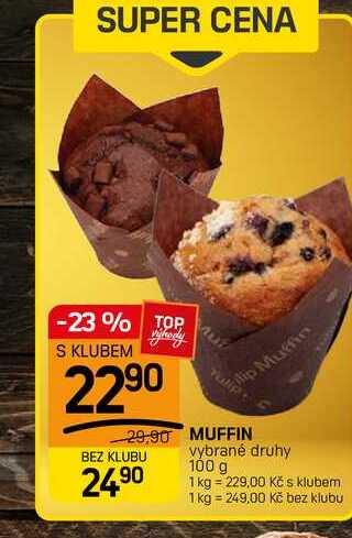 MUFFIN vybrané druhy 100 g