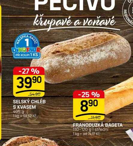 SELSKÝ CHLÉB S KVASEM 405 g  