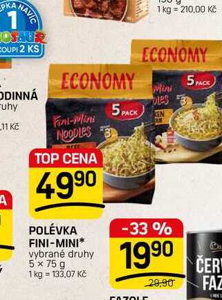 POLÉVKA FINI-MINI* vybrané druhy 5 x 75 g