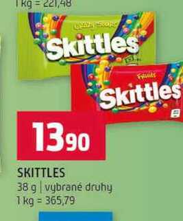SKITTLES 38 g vybrané druhy 