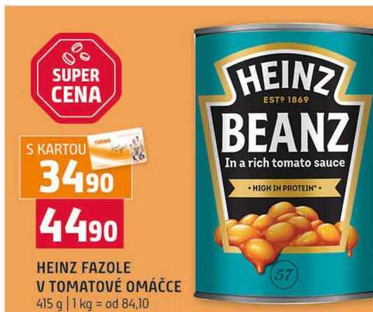 HEINZ FAZOLE V TOMATOVÉ OMÁČCE 415 g