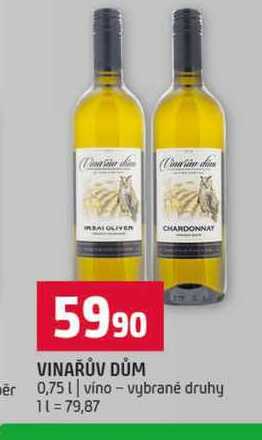 VINAŘŮV DŮM 0,75l vino vybrané druhy