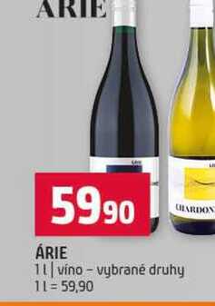 ÁRIE 1l vino vybrané druhy