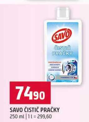 SAVO ČISTIČ PRAČKY 250 ml