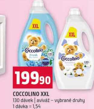 COCCOLINO XXL 130 dávek aviváž vybrané druhy