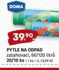 DOMA PYTLE zatahovaci, 60/120 litrů 20/10 ks 