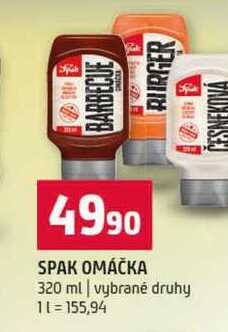 SPAK OMÁČKA 320 ml vybrané druhy