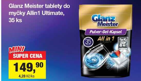Glanz Meister tablety do myčky Allin1 Ultimate, 35 ks