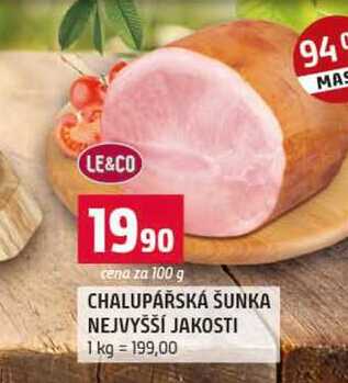 CHALUPÁŘSKÁ ŠUNKA NEJVYŠŠÍ JAKOSTI 100g