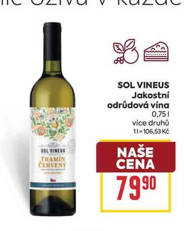 SOL VINEUS Jakostní odrůdová vína 0,75l