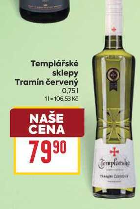 Templářské sklepy Tramín červený 0,75l