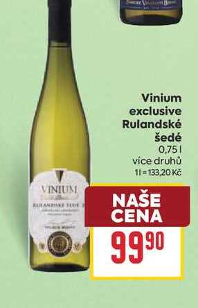 Vinium exclusive Rulandské šedé 0,75l