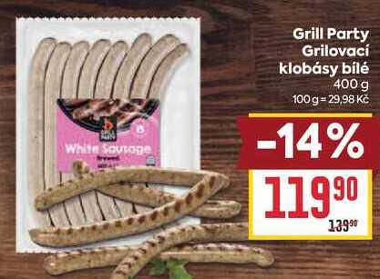 Grill Party Grilovací klobásy bílé 400 g  