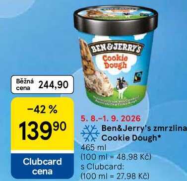 Ben & Jerry's zmrzlina Cookie Dough, 465 ml 