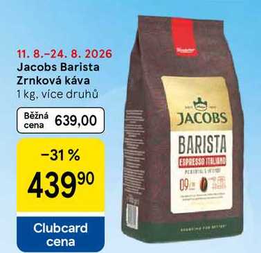 Jacobs Barista Zrnková káva, 1 kg, více druhů