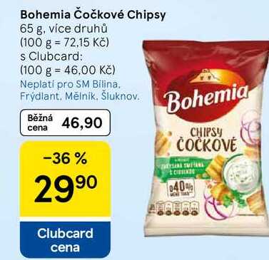 Bohemia Čočkové Chipsy, 65 g, více druhů