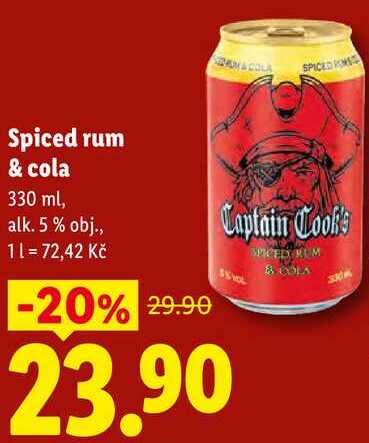 Spiced rum & cola, 330 ml