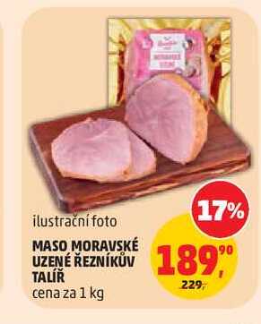MORAVSKÉ UZENÉ ŘEZNÍKŮV TALÍŘ cena za 1 kg 