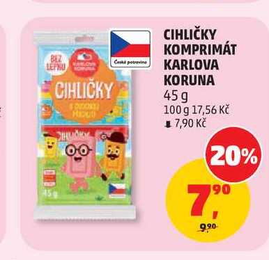 CIHLIČKY KOMPRIMÁT KARLOVA KORUNA 45g