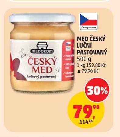 MED ČESKÝ LUČNÍ PASTOVANÝ 500g