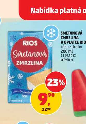 SMETANOVÁ ZMRZLINA V OPLATCE RIOS 200ml