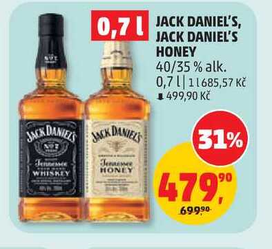 JACK DANIEL'S HONEY 40/35% alk. 0,7l
