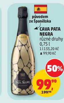 CAVA PATA NEGRA různé druhy 0,75l