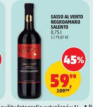 SASSO AL VENTO NEGROAMARO SALENTO 0,75l