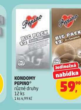 KONDOMY PEPINO* různé druhy 12 ks