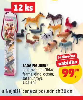 SADA FIGUREK⭑ plastové, například farma, dino, oceán, safari, hmyz 1 balení 