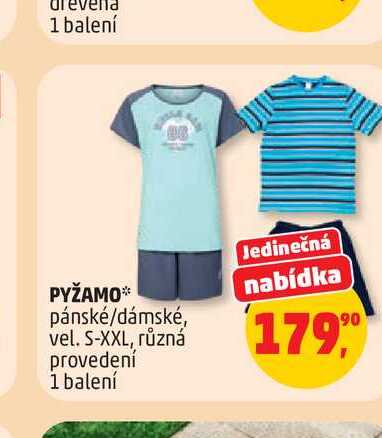 PYŽAMO* pánské/dámské, vel. S-XXL, různá provedení 1 balení